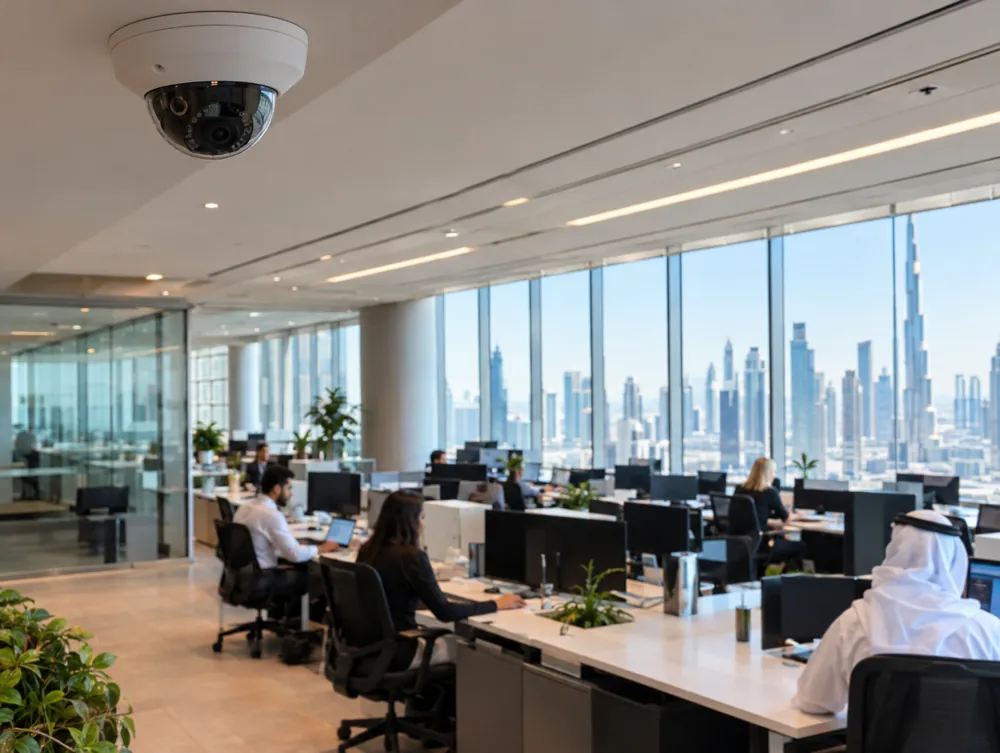 Corporate office in Dubai with access control and CCTV